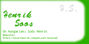 henrik soos business card